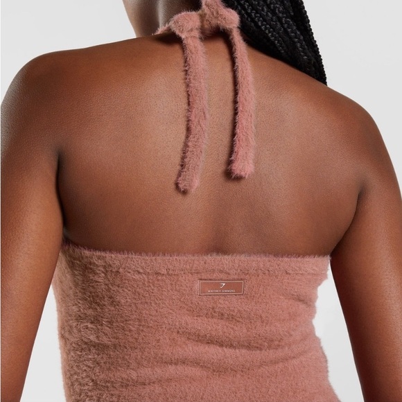 Whitney Simmons x Gymshark Eyelash Knit Canyon Red Halter Top Size S - Picture 3 of 9